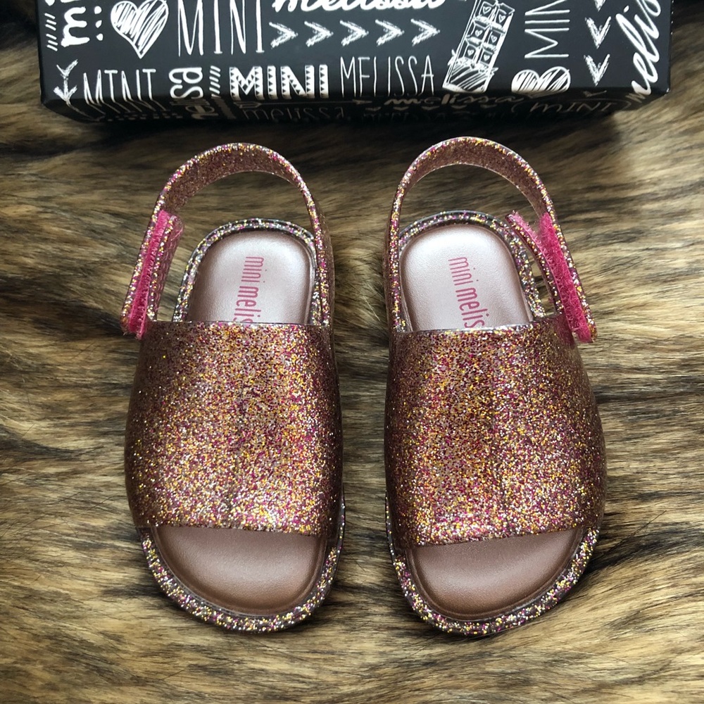BRAND NEW MINI MELISSA GLITTER SANDALS 5
